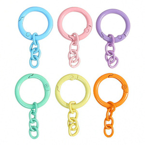 Spring Ring Keychain Metal 23 Mm Diameter Durable <b>Key</b> Ring For Promotion - Product Image 2