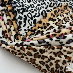 Tela de Franela con Estampado de Leopardo, Tela de Manta de Doble Cara - Product Image 5