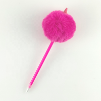 Bulk Pom Fourrure Ball Pompon Puff Heart avec Rainbow Plastic Balls 0.7mm Real Poms pour Stylos