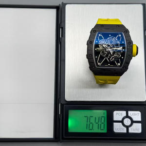 Reloj Mecánico Automático Tourbillon de Fibra de Carbono de Lujo con Logotipo Personalizado, Esfera de Cristal de Zafiro, Correa de Goma, Resistente al Agua 10 Bar - Product Image 2