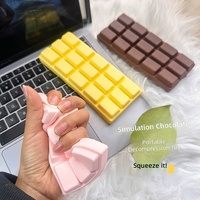 Barre de chocolat souple et moelleuse en PU, jouet à presser à récupération lente, mignon, anti-stress, gadget de décompression, simulation alimentaire, approvisionnement transfrontalier