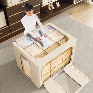Große Aufbewahrungstasche für Bettdecken und Leinen mit Klarsichtfenster, faltbarer Organizer für Garage, Bettwäsche, Decken und Kleidung - Product Image 2