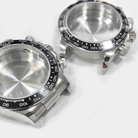 Kit d'accessoires pour montre avec boîtier de 40 mm, nouveau style pour les montres à mouvement 7750, anneau en céramique à bords en acier, boîtier de montre