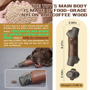 Quchonpet Nouveau Jouet à Mâcher pour Chien en TPR et Nylon, Forme de Branche, Durable, Couineur, pour le Nettoyage des Dents et l'Entraînement - Product Image 5