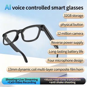 Lunettes intelligentes HY15 avec caméra 12 millions de pixels, traduction IA, enregistrement vidéo 1080P, stockage 32 Go avec ENC, musique BT - Product Image 5