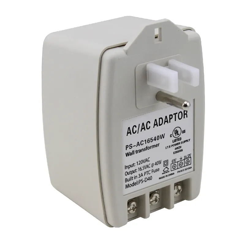 Hot Selling Wall Mounted Transformer 40W 16.5V AC Power Supply Adapter