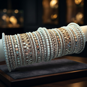 Best Quality Hand Work Fashion Bangle Set Hot Sale Ladies Luxury Style Bridal Jewelry Collection Bangles Small Changes Occur - Product Image 3