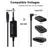 SAE 5V à DC 12V adaptateur d'alimentation élévateur convertisseur de câble amplificateur de tension régulée