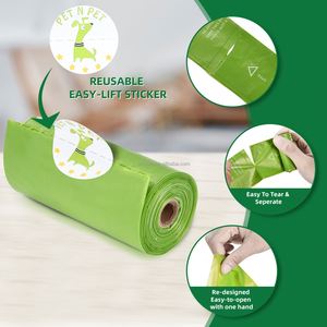 Best Sellers 2024 Wholesale 100% Biodegradable Certificate <b>Compostable</b> Pet Poop Plastic Pack Dog Waste <b>Bag</b> Cat Poop <b>Bag</b> - Product Image 3