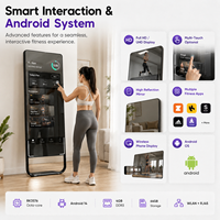 Espejo de Ejercicio Mágico de 32 y 43 Pulgadas, Pantalla Interactiva Android para Fitness, para Gimnasio en Casa, Yoga, Estudio y Club de Salud