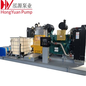 Nouvelle Pompe de Nettoyage <span class=keywords><strong>à</strong></span> Froid Haute Pression Hongyuan, Sans Résidus, <span class=keywords><strong>à</strong></span> Entraînement Triplex, Moteur Diesel Cummins 450kW pour Lavage - Product Image 1