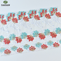 Hotfix Strass Dentelle Garniture 3 Set Broderie Organza Garniture pour Sexy Africain Vêtements Accessoire à Prix Favorable