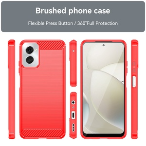 Funda de fibra de carbono para Motorola G72 G62 <span class=keywords><strong>G52</strong></span> G82 G71S G42 G32 G22 E32 G 5G 2023 Edge 30 Pro Plus E22 2022, funda de teléfono de TPU cepillada - Product Image 3