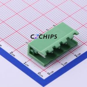 XY2500V-A-5.00-5P Plug-in Terminal Block Through hole,P=5mm Connector Board-to-Board / Socket - Open 1x5P 5mm Green - Product Image 1