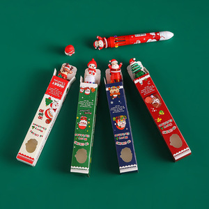 Exhibition New Christmas Ballpoint Pens 10 Colors Push <b>Button</b> Office School Stationery Gift Set - Product Image 4