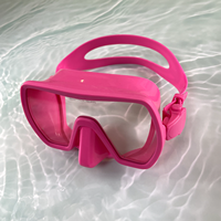 Masque de plongée en silicone souple à faible volume, lunettes de natation et de plongée en apnée, respiration entièrement sèche, verre trempé transparent pour adulte
