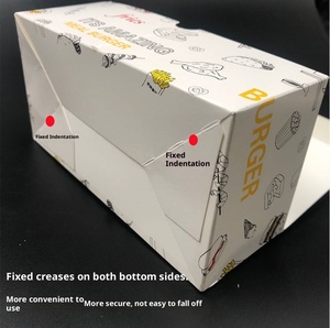 Boîte en papier écologique réutilisable pour <span class=keywords><strong>poulet</strong></span> frit coréen à emporter, fabriquée à partir de matériaux recyclés, résistante à l'huile, pour snacks, double portion de <span class=keywords><strong>poulet</strong></span> entier - Product Image 5