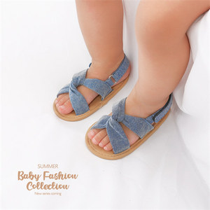 Summer Children Kids Girls Toddler Soft Rubber Sole Anti-Slip Shoes Cotton First <strong>Walker</strong> Baby Sandals - Product Image 6