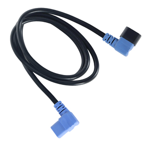 Kabel Ekstensi Daya Instrumen XUZHAO CCC VDE ETL, <span class=keywords><strong>C14</strong></span> ke <span class=keywords><strong>C13</strong></span> IEC, Kabel Bersudut, IP20, 1.5m, Tembaga PVC, 10A 250V - Product Image 1