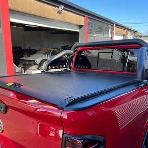 Couverture de benne pour Navara, pick-up <span class=keywords><strong>4x4</strong></span> pour Nissan Navara Frontier NP300 D40 D22, type rigide noir, volets roulants - Product Image 5