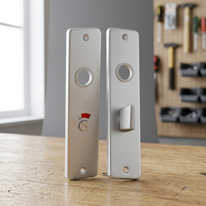 Plaques de porte modernes en aluminium écologiques avec découpes circulaires et interrupteur à bascule pour usage résidentiel - Product Image 3