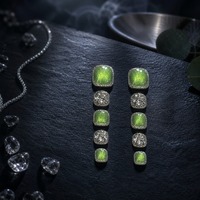 Faux ongles à presser pour les orteils, vert lime, effet œil de chat, avec paillettes argentées et strass, pour femmes
