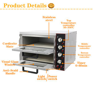 Forno per <span class=keywords><strong>Pizza</strong></span> Portatile Elettrico/a Gas per Ristoranti e Hotel - Product Image 2