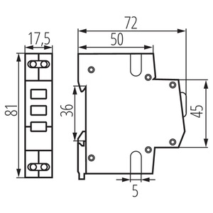 Indicateur de tension Kanlux KLI-3Y rail DIN 230V AC LED pour tableau électrique - Product Image 2