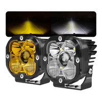 Phares LED 3 pouces jaunes, phares LED haute/basse, DRL, clignotant, 4x4, H4656 H4651
