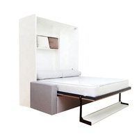 Meubles de chambre à coucher Lequan, lit mural transformable moderne et pliable, gain de place, en bois, avec canapé