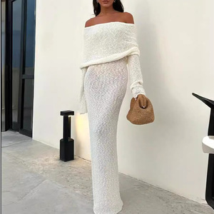 <span class=keywords><strong>Abito</strong></span> da spiaggia Marissa a maniche lunghe con maniche lunghe a maniche lunghe <span class=keywords><strong>in</strong></span> <span class=keywords><strong>maglia</strong></span> a costine da spiaggia - Product Image 4