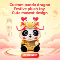 Boneka Panda Ramah Lingkungan Isi Kapas PP Super Lembut Pereda Stres Hewan Boneka Maskot OEM ODM MOQ Rendah Grosir Hadiah