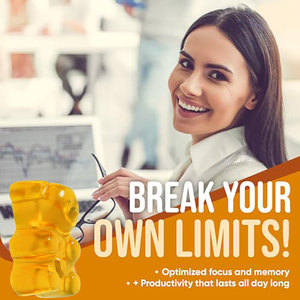 Gummies de <span class=keywords><strong>L</strong></span>-<span class=keywords><strong>Tyrosine</strong></span> 1000MG - Suppléments de vitamines et de minéraux mélangés pour la santé des adultes, qualité alimentaire, concentration et mémoire cérébrales - Product Image 2