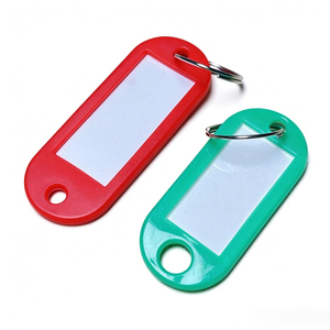 Etiquetas para Llaves WINTEX - 100 Piezas - Anillos para Llaves, Etiquetas de Plástico Duraderas, Porta Llaves Rectangulares Coloridos, Organizadores para Viajes y Mascotas - Product Image 1