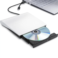 Lecteur de disque optique externe portable mince USB 3.0 Type C avec cache de 2 Mo, type plateau pour ordinateur portable/PC