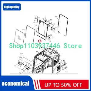 SEAL KOMATSU Excavadora 20Y-54-51551,PW200/2/2/1/2/2/3/PC450/PC240/PC290/PC300 SELLO INFERIOR DELANTERO DE VIDRIO - Product Image 4