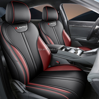 Housses de siège auto personnalisées noires et bordeaux pour Hyundai Elantra 2021-2026, véhicules 5 places, accessoires auto respirants, utilisation toutes saisons