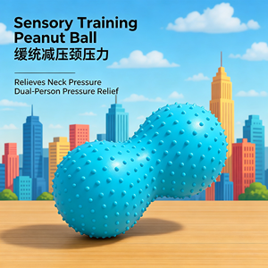 Blue Dual <b>Ball</b> <b>Massage</b> Balance Beam TPE Yoga Exercise Equipment Point <b>Massage</b> Universal Fit - Product Image 2