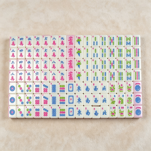 Mahjong Acrílico Retro Americano para 4 Jugadores con 166 Fichas, Juego Portátil con Manivela para Casino y Entretenimiento - Product Image 6
