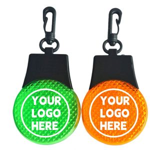 Luz Intermitente Redonda de Plástico Resistente con Clip Trasero, Área de Impresión Personalizada, Paquete al por Mayor, 3 Modos de Luz: Sólido, Intermitente Lento/Rápido - Product Image 4