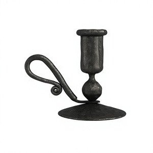 Black Coated Iron Metal Chamber Stick With Shell Design <b>Heat</b> Resistant Home Wedding Parties Decor Vintage Chamber Stick - Product Image 1