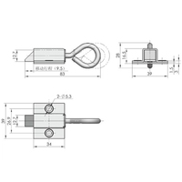 Hot Drop Shipping S08 fenêtre porte sécurité anneau de traction en alliage de Zinc ressort rebond porte boulon loquet serrure panneau serrure nom