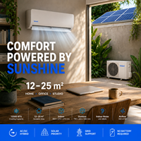 AC Solar 12000 BTU dengan Baterai Cadangan, Inverter DC, Tipe Split Dinding, Hybrid Grid, Pendingin & Pemanas Rumah Tangga AS
