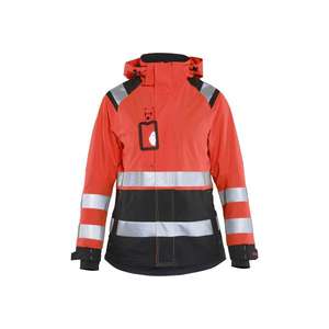 BLAKLADER - 490419875599XXL Chaqueta de concha de alta visibilidad para mujer Rojo/Negro-EAN 7330509749425 ROPA DE TRABAJO DE LA HI-VIS - Product Image 1