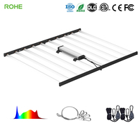 Offre Spéciale 10 barres à spectre complet 1000W LED élèvent des lumières pour serre en aluminium IP65 pour la culture de fleurs couleur blanc chaud