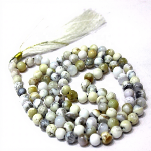 Chapelet Mala en Agate Dendritique Naturelle, Perles de 8 mm, Fait Main, Perles de Prière en Cristal Guérisseur - Product Image 1