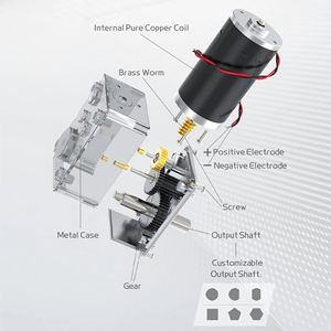 <span class=keywords><strong>Motore</strong></span> DC a spazzole con riduttore a vite senza fine turbo personalizzato 24V a basso numero di giri <span class=keywords><strong>per</strong></span> serratura intelligente - Product Image 4