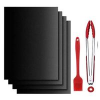 Résistance à la température de haute qualité réutilisable PTFE épais ignifuge étiquetage tapis de barbecue