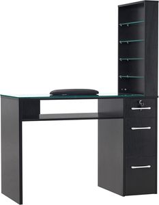 Salon des ongles meubles bureau des ongles avec dépoussiéreur <span class=keywords><strong>table</strong></span> de <span class=keywords><strong>manucure</strong></span> vernis à ongles support tiroirs <span class=keywords><strong>table</strong></span> - Product Image 2