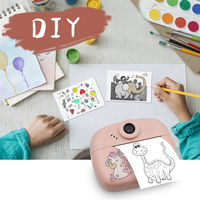Appareil photo numérique pour enfants HZTZ, fonction de jeu Full HD, écran de 2,0 pouces, mini-appareil photo haute définition, imprimante pour papier de 57 mm